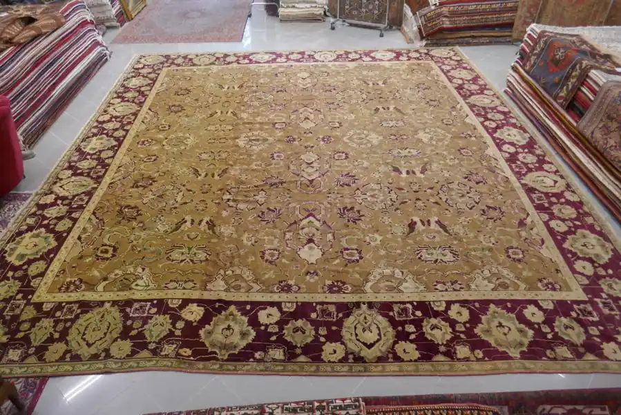 Tappeto Indiano Agra Antico Gigante da Sala 453×496-N.13307