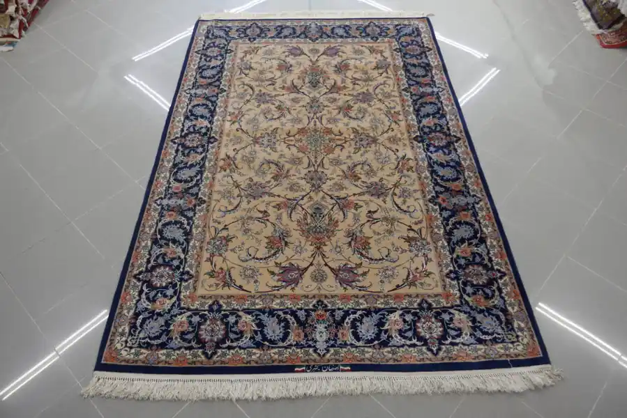 Tappeto Isfahan Extrafine Misto Seta Firmato 220X150-N.13892