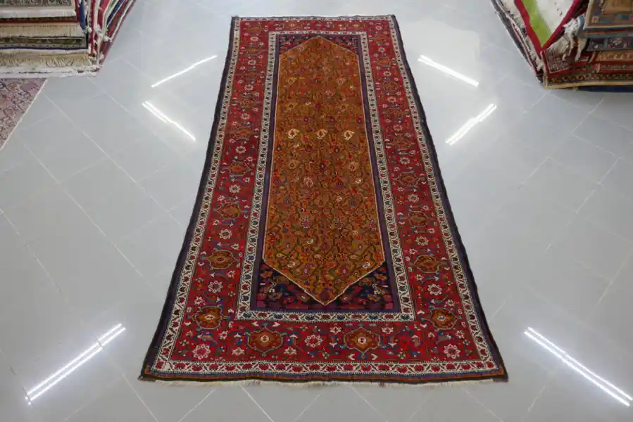Tappeto Persiano Curdo Antico Datato 300×145-N.10802
