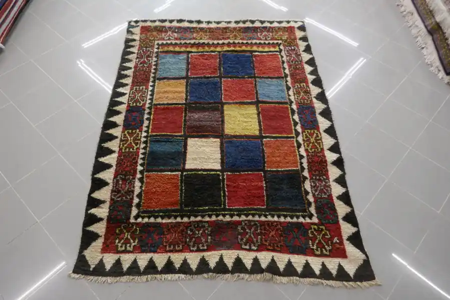 Antico Gabbeh Persiano Bakhtiari 204×150-N.10552