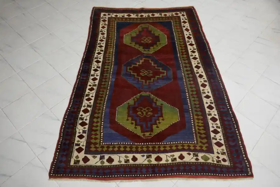 Tappeto Caucasico Kazak Lambalo Antico 217×141-N.12536
