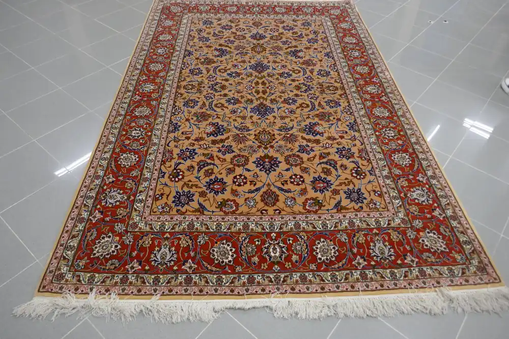 Tappeto Isfahan Extrafine Misto Seta 245×157-N.12147