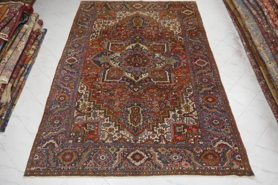 Antico Heriz Persia 328×235-N.12508