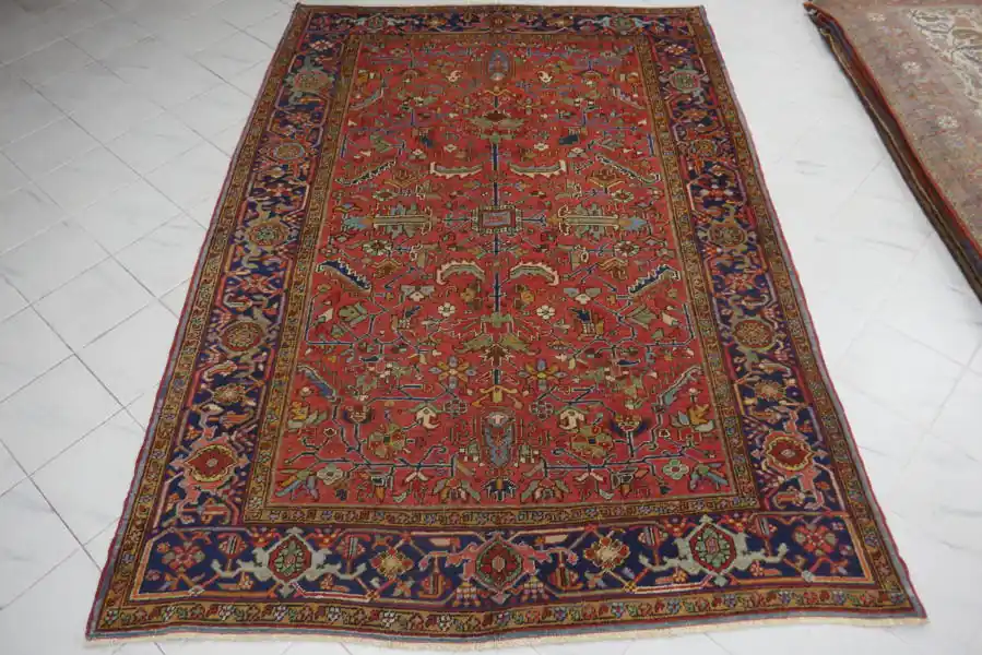 Antico Tappeto Heriz Persia 295×206-N.11979