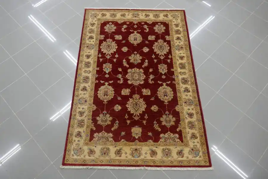 Tappeto Salotto Ziegler Extra Fondo Rosso 179×122-N.12903