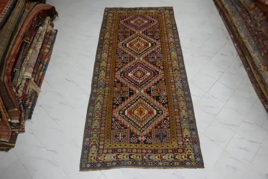 Antico Tappeto Caucasico Shirvan 327×149-N.10503