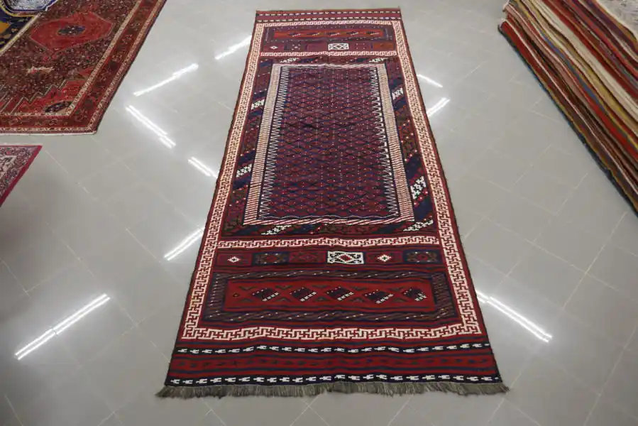 Kilim Persiano Lori-Bakhtiari Antico 395×150-N.1010