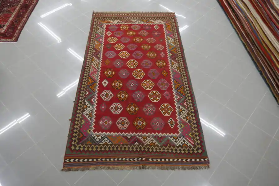 Kilim Persiano Gashgai Kashkuli Antico 265×145-N.556