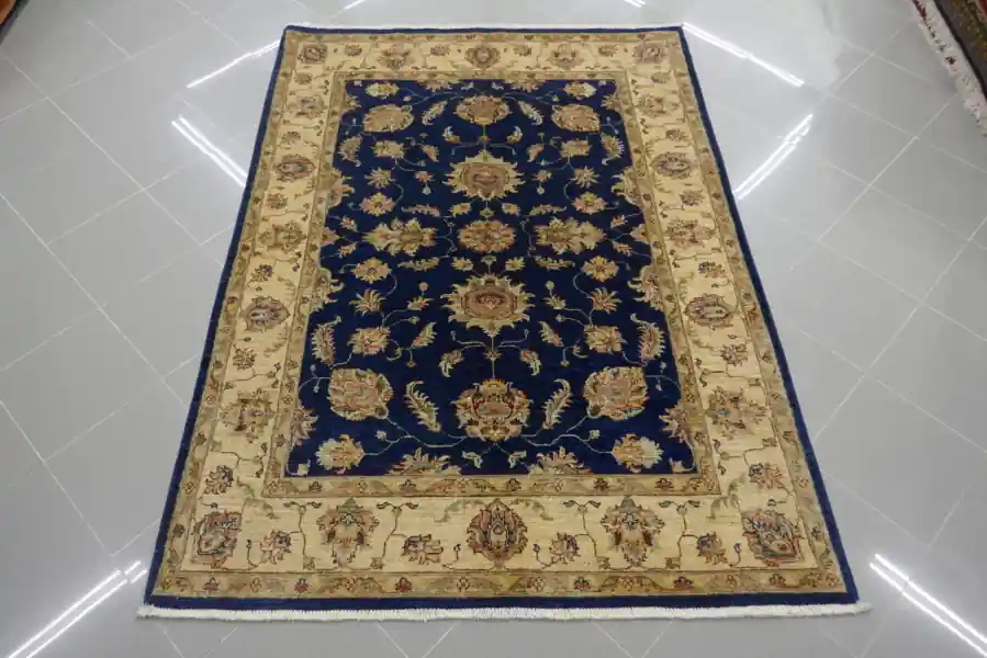 Tappeto Salotto Ziegler Extra Fondo Blu 196×142-N.13699