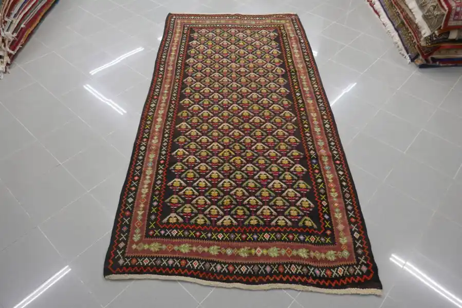 Kilim Caucasico Karabagh Antico da Saolotto 271×134-N.13716