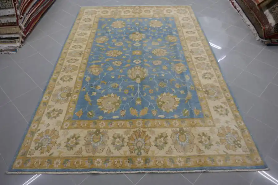 Tappeto Salotto Ziegler Fondo Azzurro 300×201-N.13674