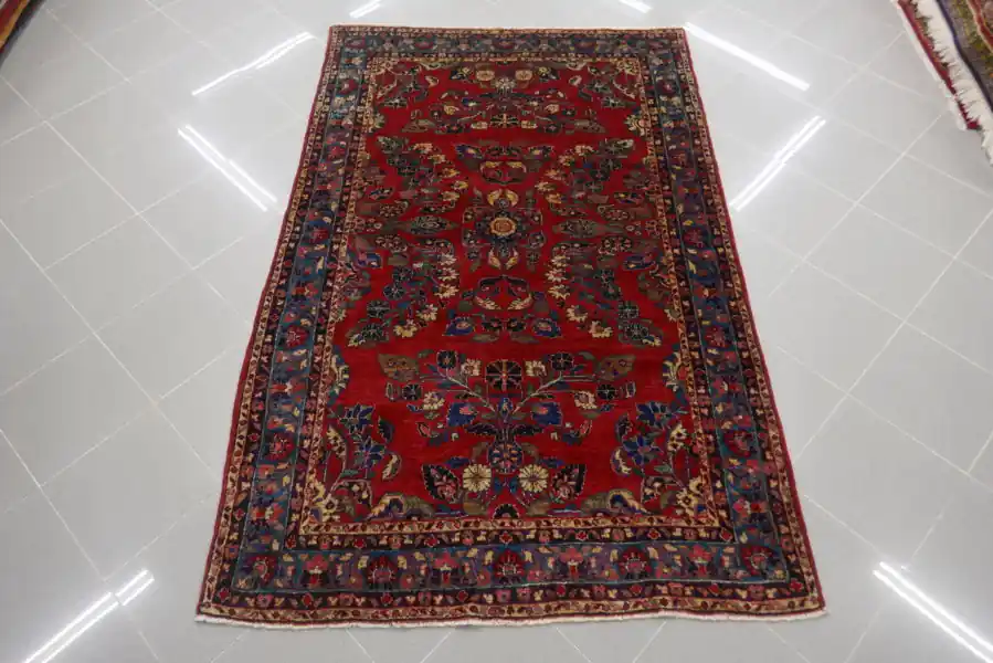Tappeto Persiano Saruk Periodo Americano Antico 204×131-N.13657