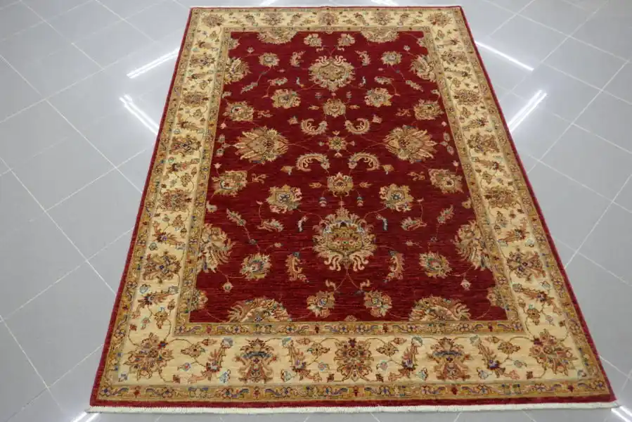 Tappeto Salotto Ziegler Extra Fondo Rosso 206×149-N.273972