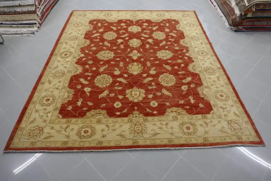 Tappeto Salotto/Sala Ziegler Fondo Rosso 297×245-N.13673