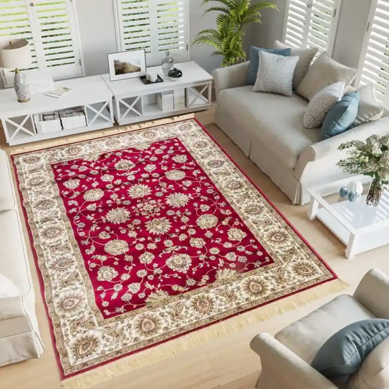 ZAFFIRO - Tappeto Classico Persiano Elegante Effetto Seta - 492 Rosso