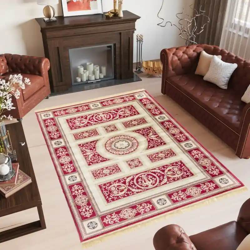 ZAFFIRO - Tappeto Classico Persiano Elegante Effetto Seta - 350 Rosso