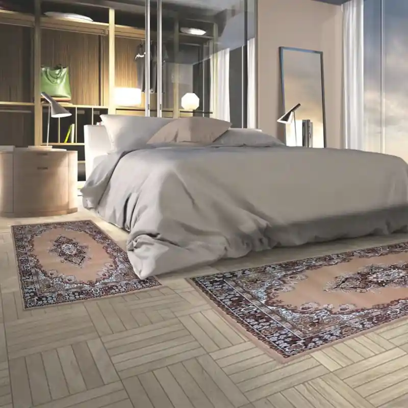 PERSIAN X - Tappeto Passatoia Parure Scendiletto Orientale Classico Persiano Rosone - 6210 Beige