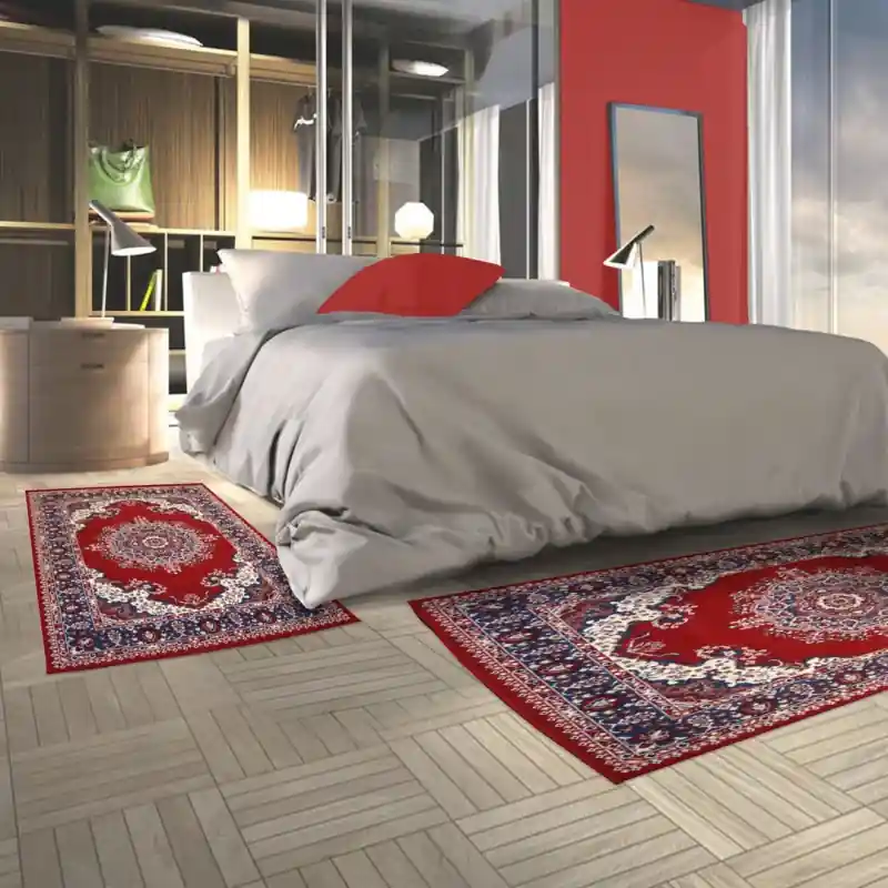 PERSIAN X - Tappeto Passatoia Parure Scendiletto Orientale Classico Persiano - 4480 Rosso
