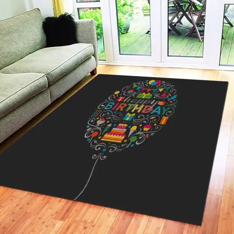 Tappeto Passatoia Salotto Cucina Bagno Lavabile Happy Birthday Palloncino Festa Regali - COM0002