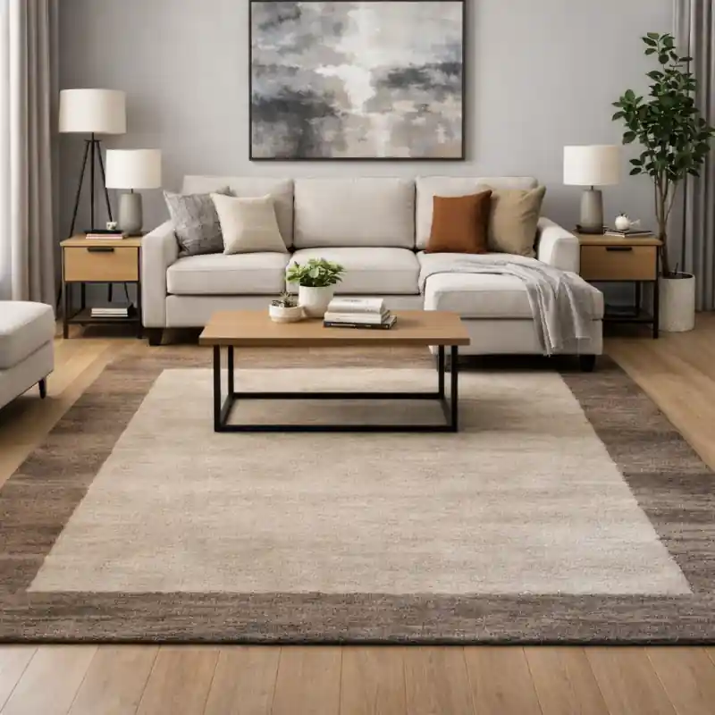 SAHARA - Tappeto Moderno Shaggy Soft Touch Marrone Beige Tortora - 23042-6878