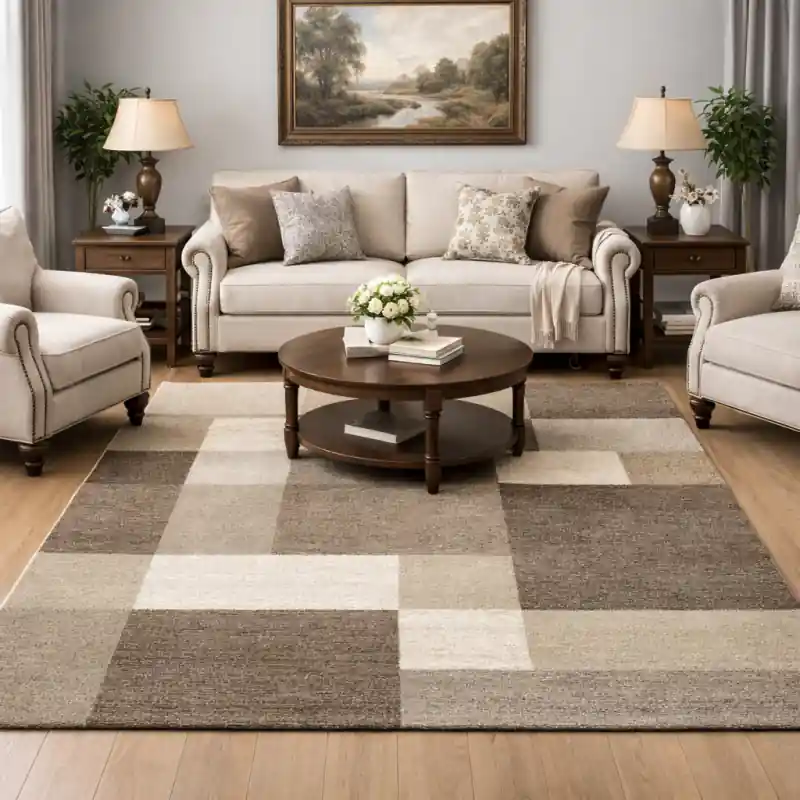 SAHARA - Tappeto Moderno Shaggy Soft Touch Marrone Beige Tortora - 23008-7898
