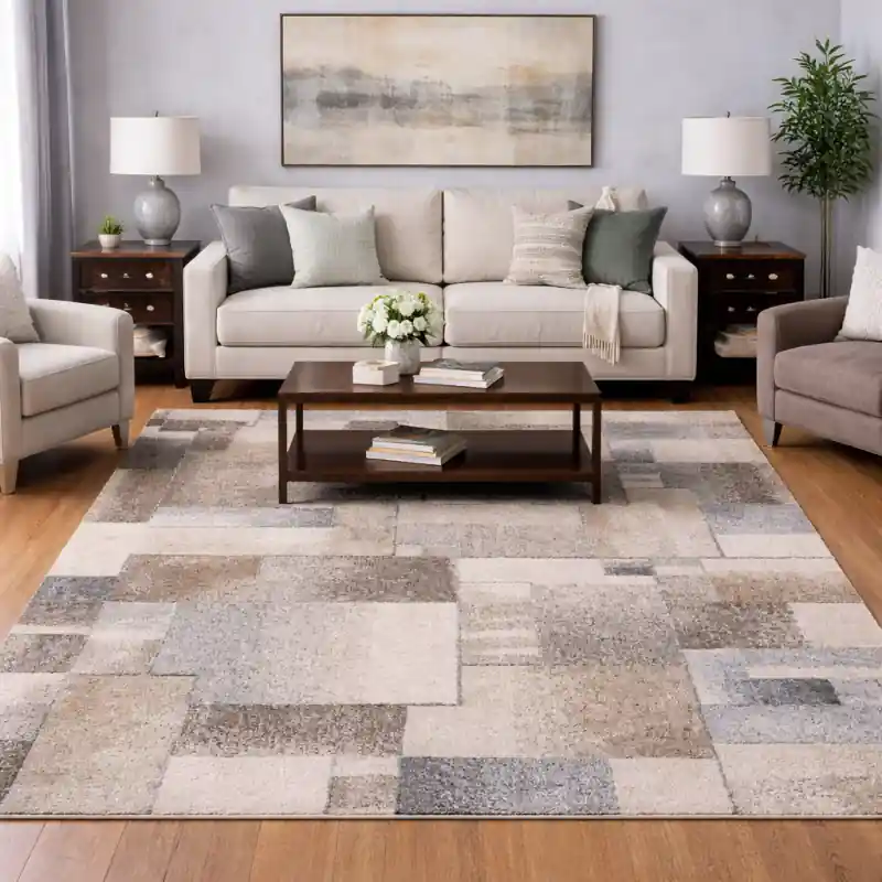 SAHARA - Tappeto Moderno Shaggy Soft Touch Grigio Beige Tortora - 23335-6262