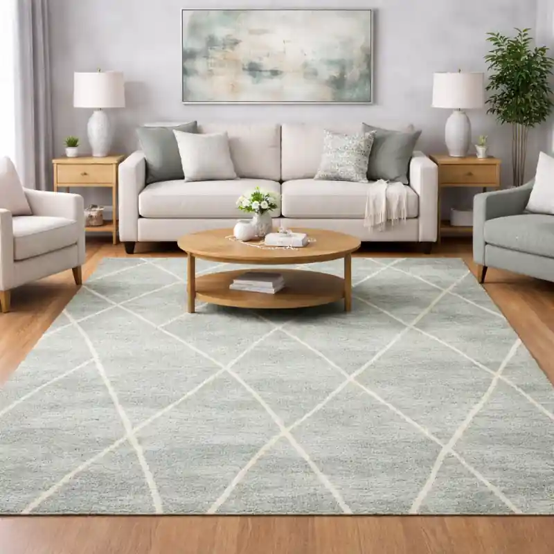 SAHARA - Tappeto Moderno Shaggy Soft Touch Grigio Avorio - 23200-5262