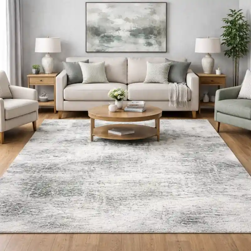 SAHARA - Tappeto Moderno Shaggy Soft Touch Grigio Avorio - 23120-6747
