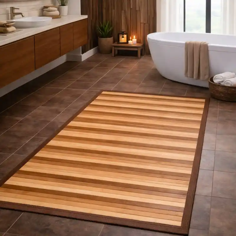WOODY - Tappeto Passatoia Bagno BAMBOO Deluxe Degradè - Beige