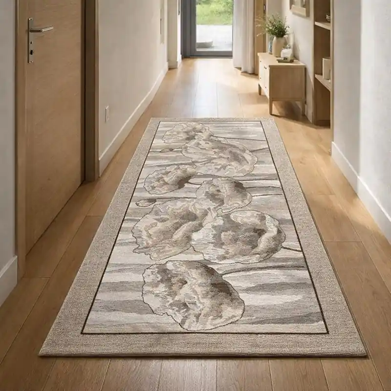 HOLLAND - Tappeto Passatoia Corsia - Lavabile ed Antiscivolo - Ciniglia Jacquard - Tortora