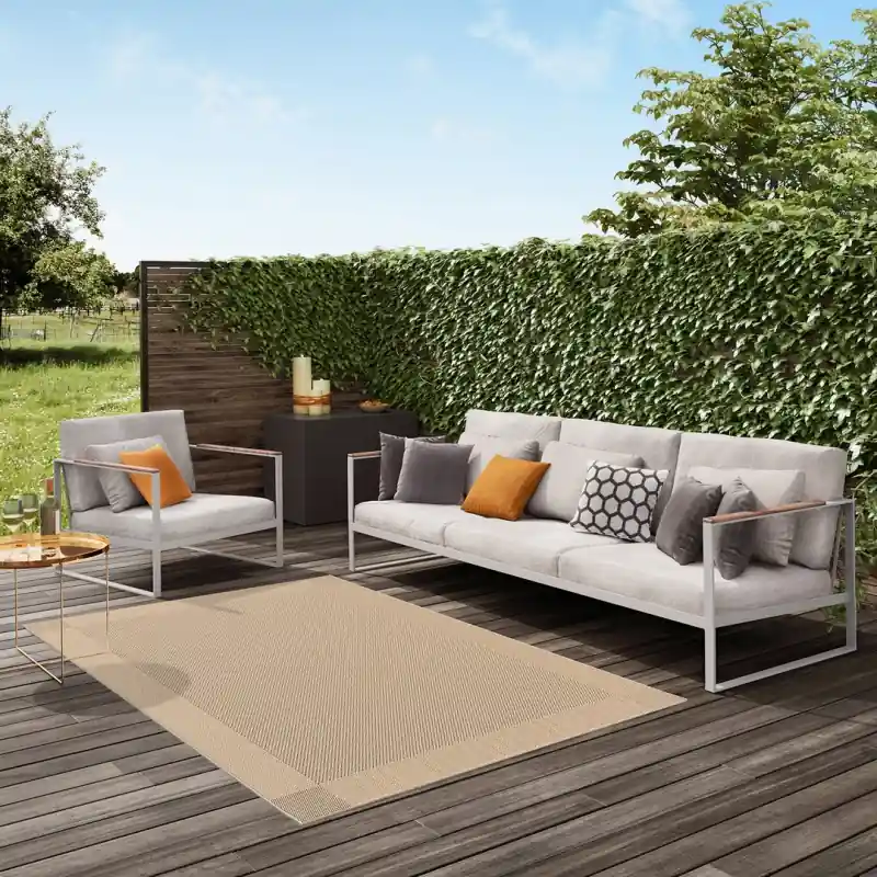 GRACE OUTSTYLE - Tappeto Stuoia Indoor/Outdoor in Juta - Resistente ideale per esterno - 3900820