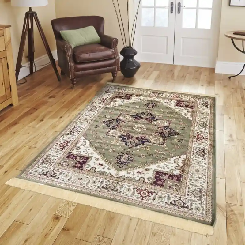 ZAFFIRO - Tappeto Classico Persiano Elegante Effetto Seta - 304 Verde