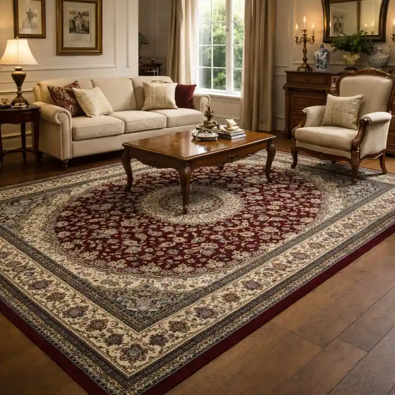 LEONARDO - Tappeto Pregiato Classico Orientale Greche Fiori Rosso 57119-1414