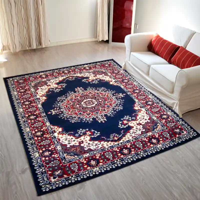 PERSIAN X - Tappeto Orientale Classico Persiano Rosone Fiori - 4480 Blu Scuro