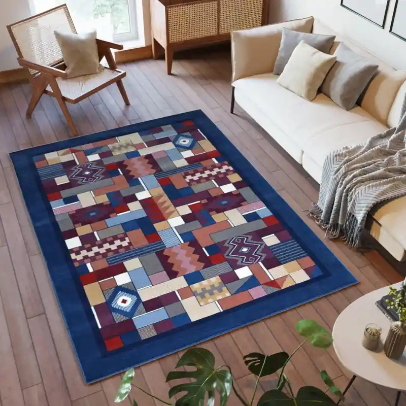 REGAL SHIRAZ - Tappeto Classico Stile Persiano Geometrico - 2064 Blu