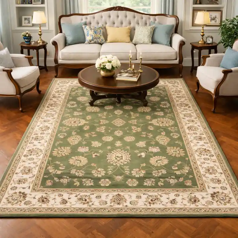 CLASSIC TOUCH - Tappeto Classico Stile Persiano Verde Beige - 9597