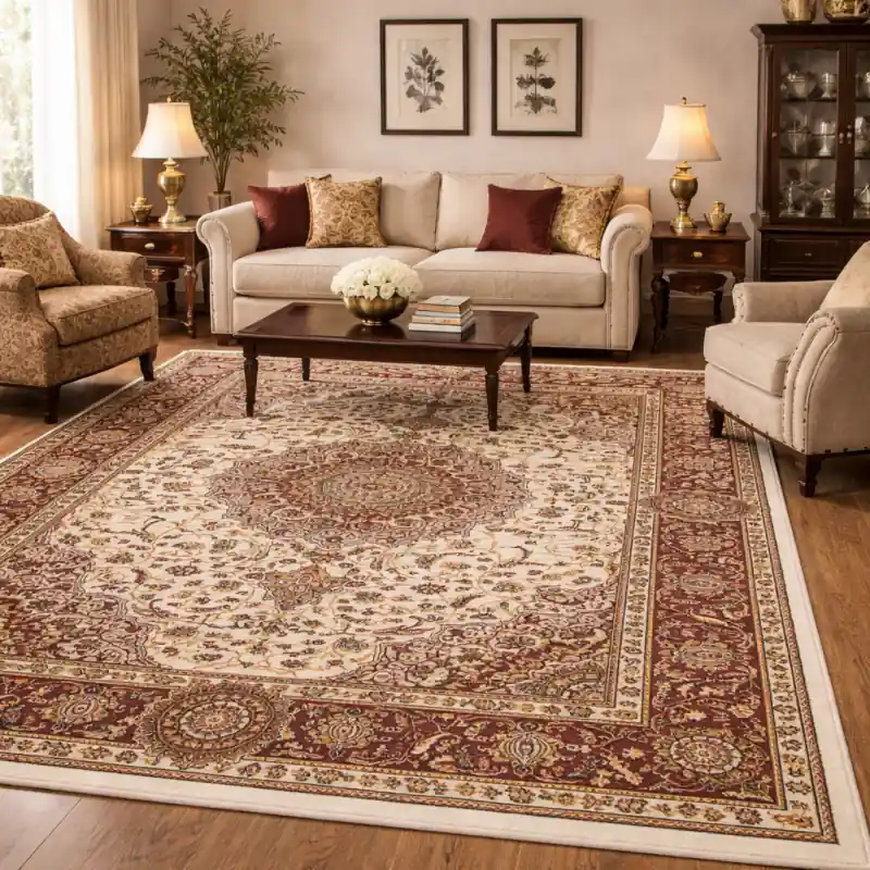 CLASSIC TOUCH - Tappeto Classico Stile Persiano Beige Rosso - 9596