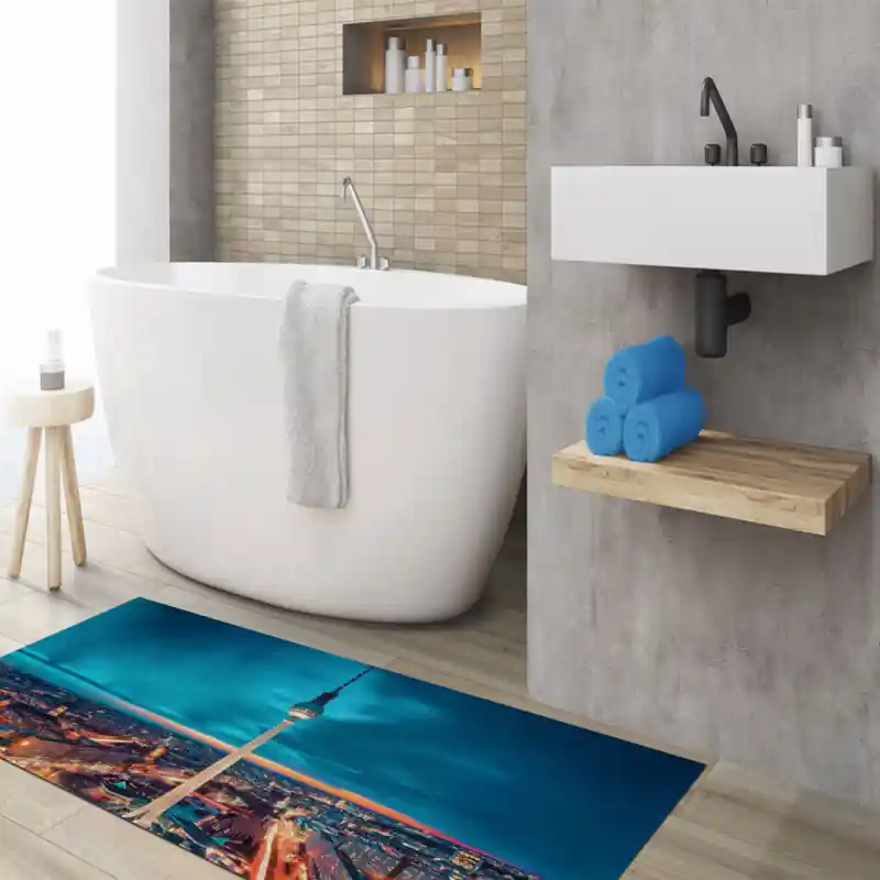 Tappeto Passatoia Salotto Cucina Bagno Lavabile Berlino Germania Metropoli Torre Della Tele - CI0012