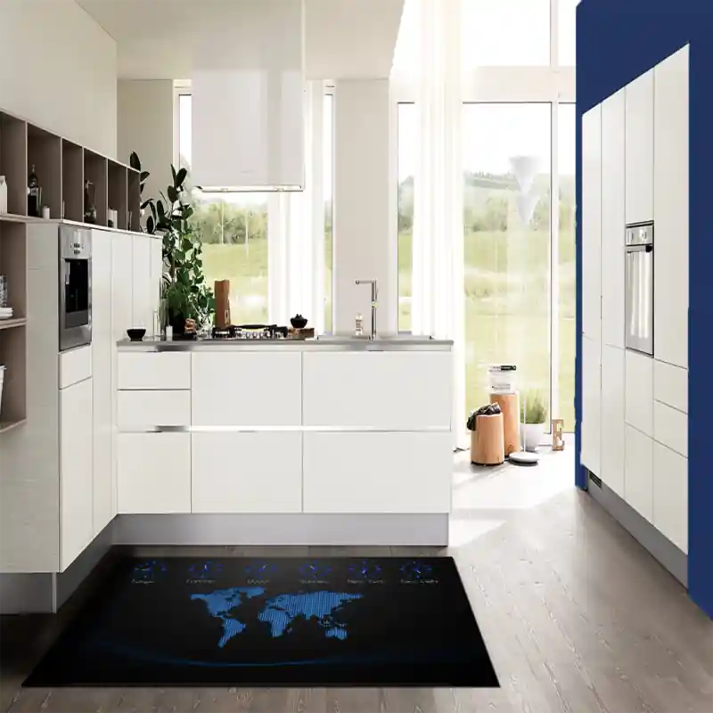 Tappeto Passatoia Salotto Cucina Bagno Lavabile Cartina Geografica Elettronico Pixel - CG0037