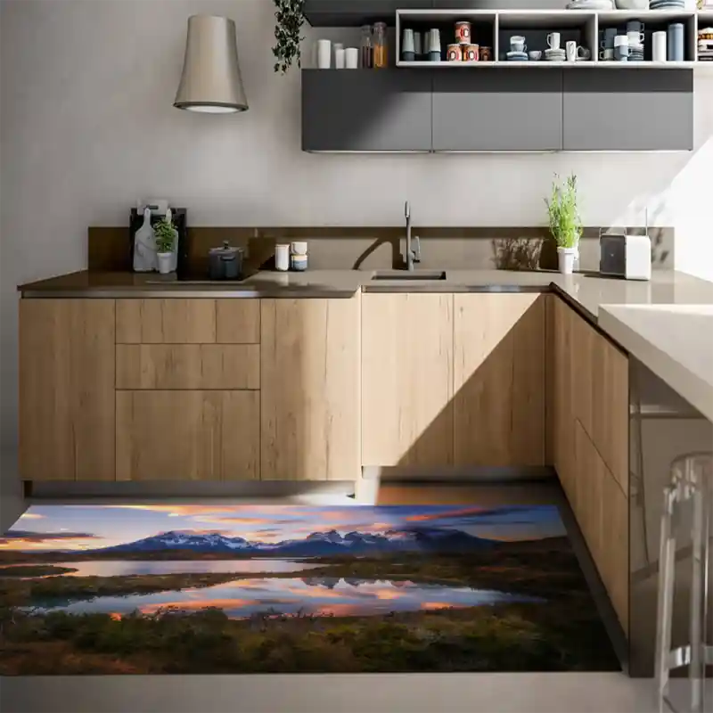 Tappeto Passatoia Salotto Cucina Bagno Lavabile Cile Regione Laghi Ande Sud America - CI0051