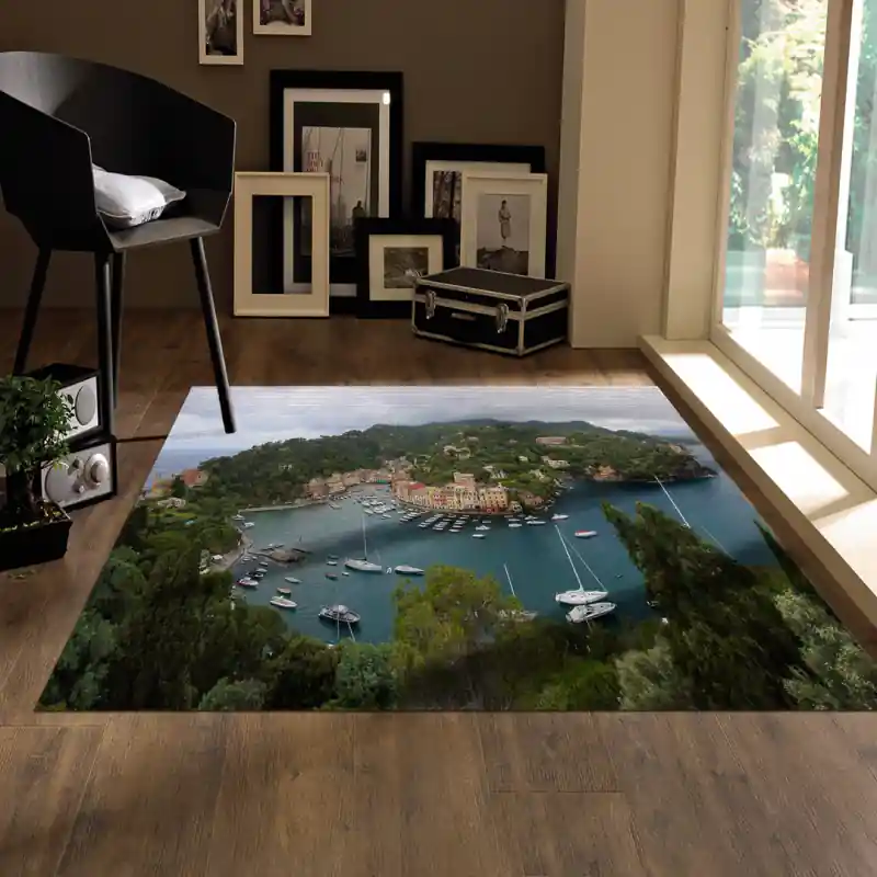 Tappeto Passatoia Salotto Cucina Bagno Lavabile Portofino Liguria Italia Yacht - CI0045