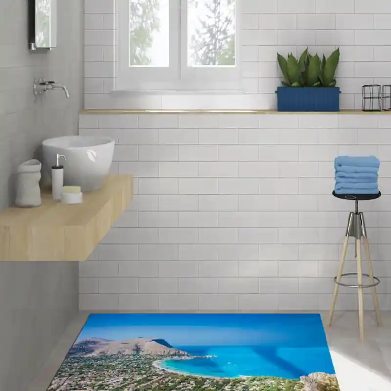 Tappeto Passatoia Salotto Cucina Bagno Lavabile Palermo Italia Città Sicilia Etna- CI0044