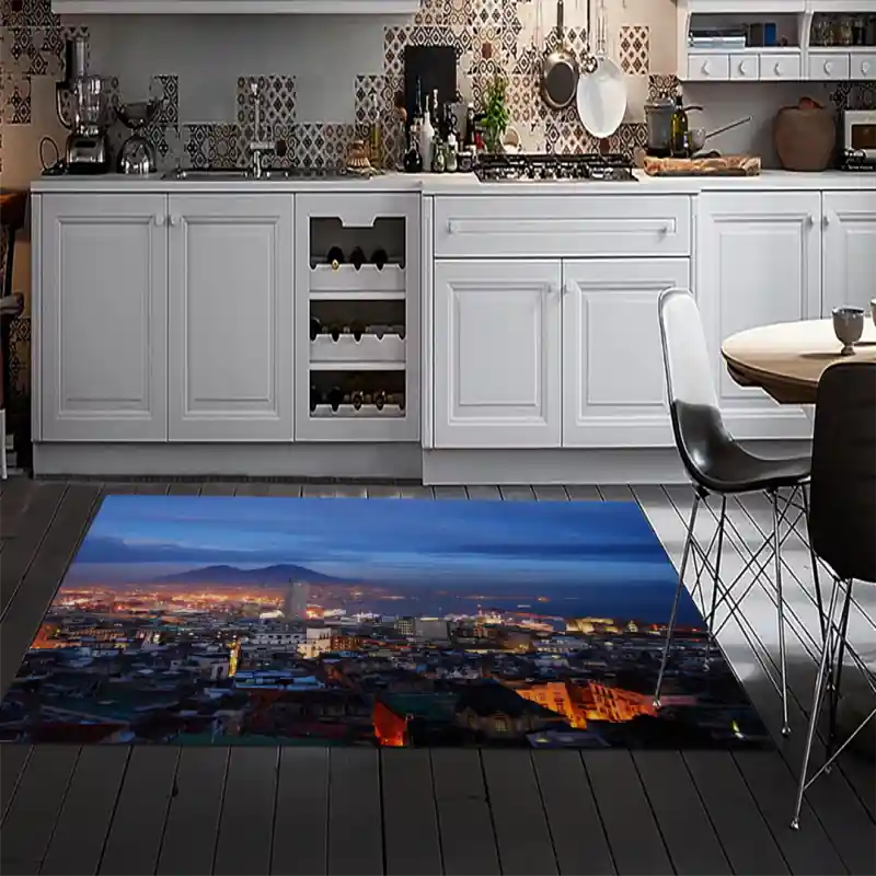 Tappeto Passatoia Salotto Cucina Bagno Lavabile Napoli Italia Città Vesuvio - CI0043