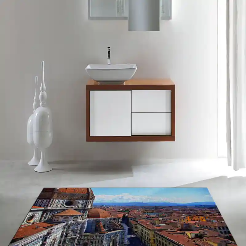 Tappeto Passatoia Salotto Cucina Bagno Lavabile Firenze Città Italia Campanile Giotto - CI0040