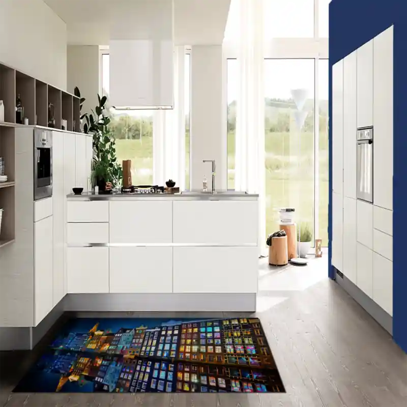 Tappeto Passatoia Salotto Cucina Bagno Lavabile Amsterdam Olanda Canali Finestre Colori - CI0022