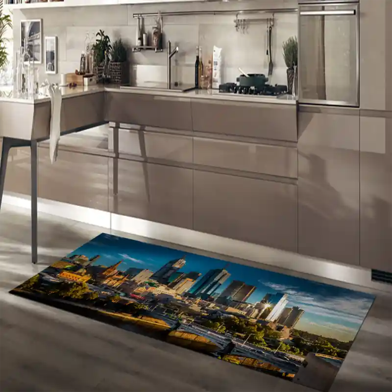 Tappeto Passatoia Salotto Cucina Bagno Lavabile Melbourne Australia Yarra Metropoli - CI0019