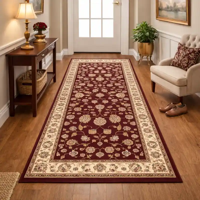 CLASSIC TOUCH - Tappeto Classico Passatoia Corsia Stile Persiano Rosso Beige - 9597