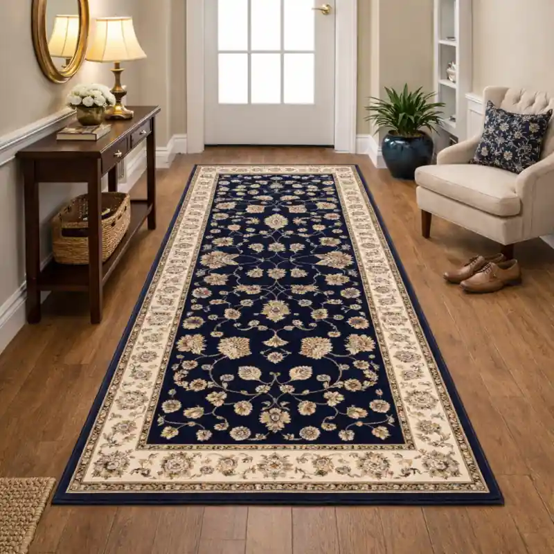 CLASSIC TOUCH - Tappeto Classico Passatoia Corsia Stile Persiano Blu Beige - 9597