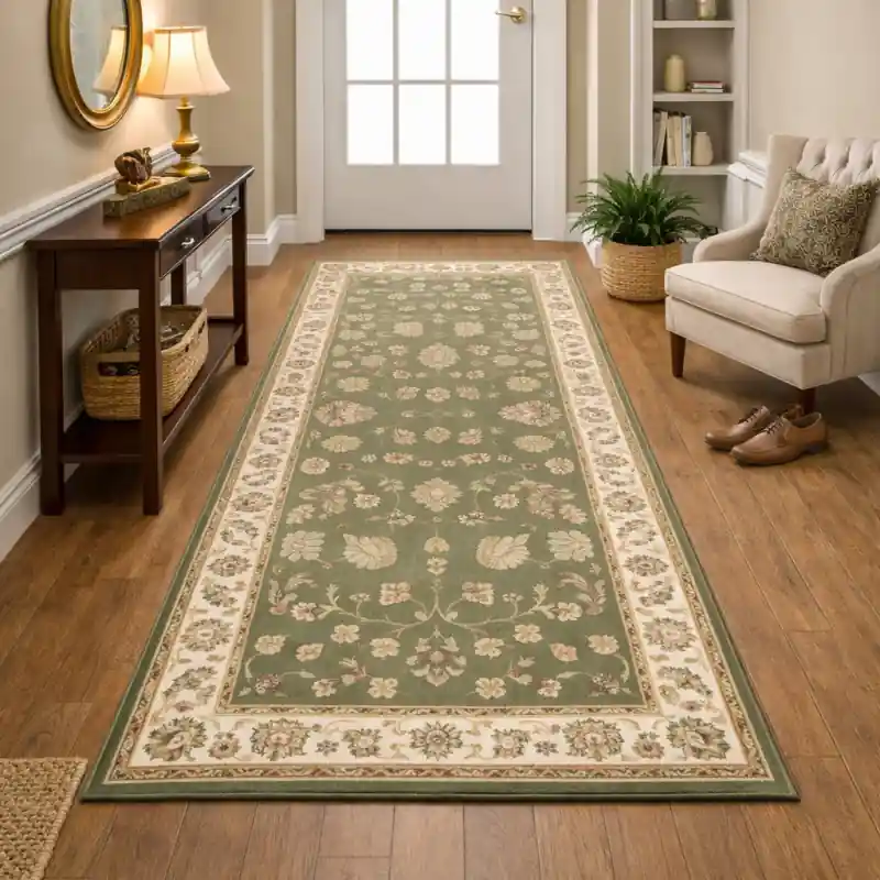 CLASSIC TOUCH - Tappeto Classico Passatoia Corsia Stile Persiano Verde Beige - 9597