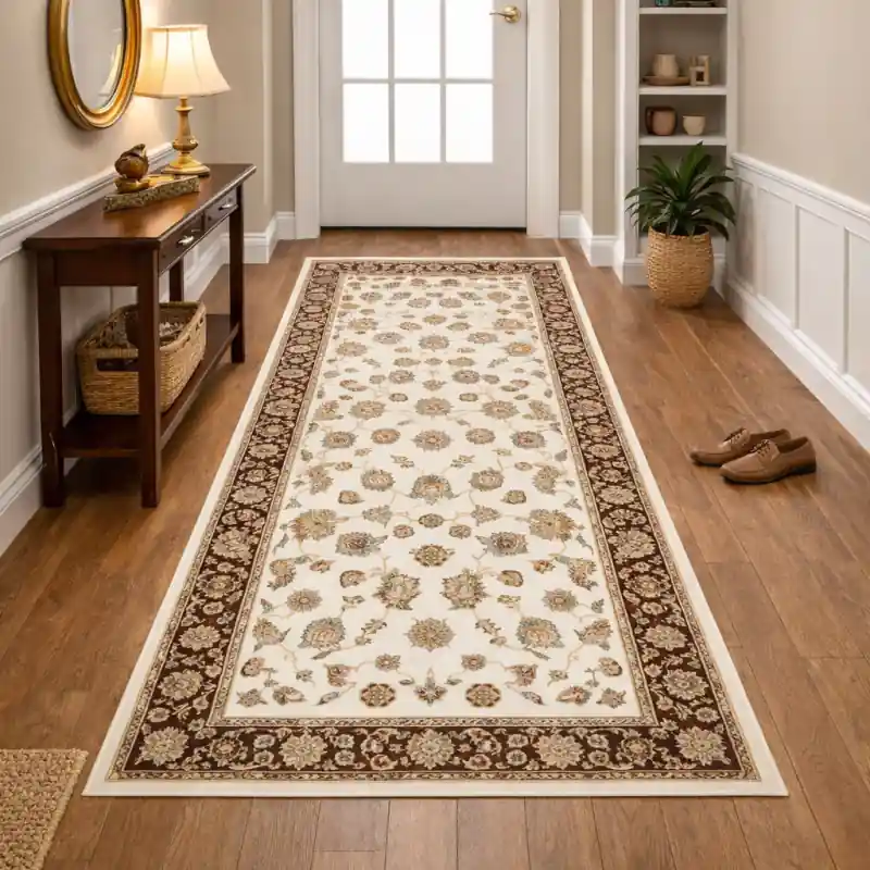 CLASSIC TOUCH - Tappeto Classico Passatoia Corsia Stile Persiano Beige Rosso - 9597